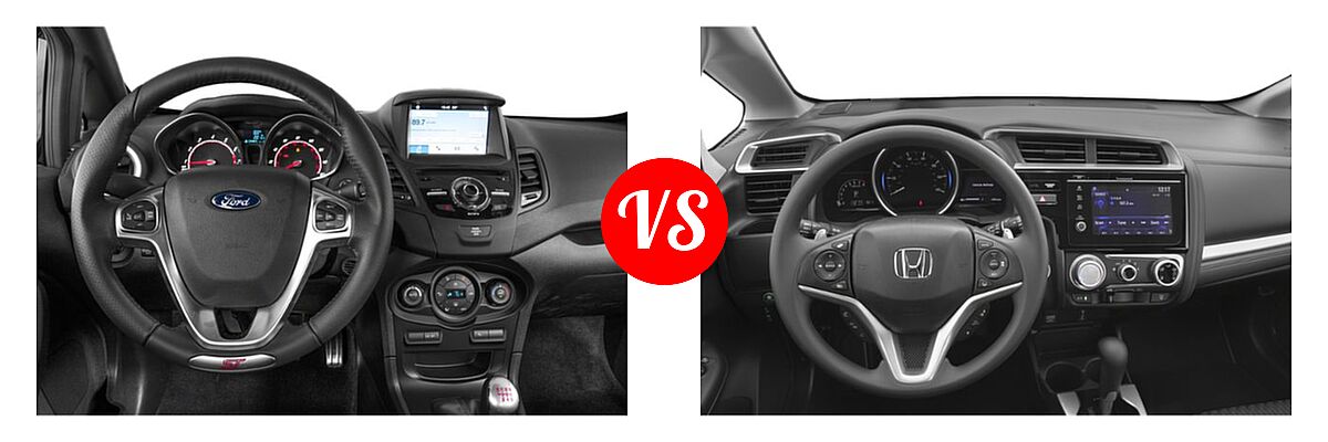 2019 Ford Fiesta Hatchback ST / ST Line vs. 2019 Honda Fit Hatchback EX - Dashboard Comparison