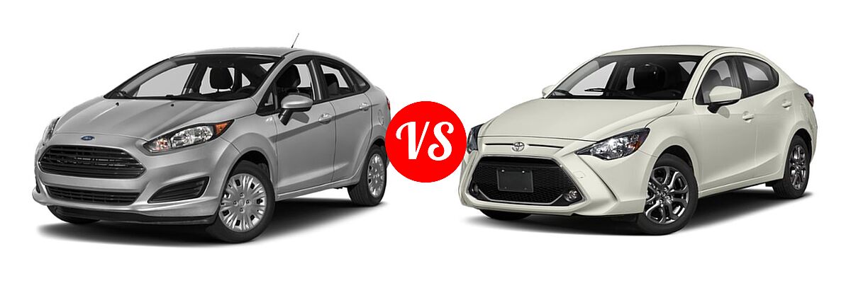 2019 Ford Fiesta Sedan S / SE vs. 2019 Toyota Yaris Sedan L / LE / XLE - Front Left Comparison
