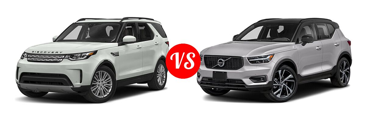 2019 Land Rover Discovery SUV HSE / HSE Luxury / SE vs. 2019 Volvo XC40 SUV R-Design - Front Left Comparison
