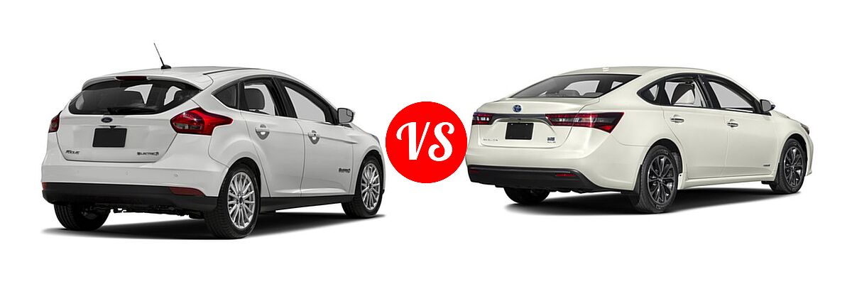 2017 Ford Focus Hatchback Electric Electric vs. 2017 Toyota Avalon Hybrid Sedan Hybrid XLE Plus / Hybrid XLE Premium - Rear Right Comparison
