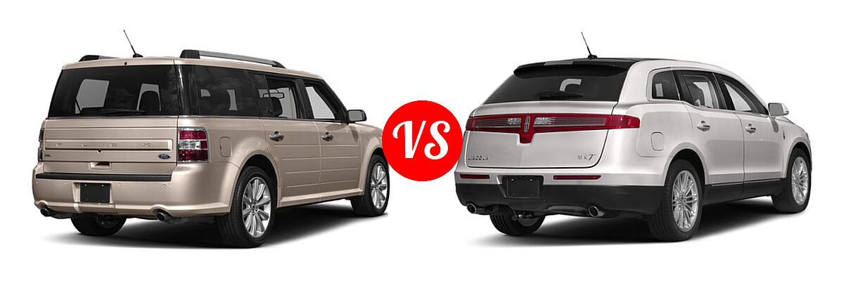2019 Ford Flex Wagon Limited vs. 2019 Lincoln MKT Wagon Reserve / Standard - Rear Right Comparison