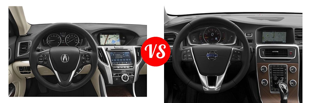 2019 Acura TLX Sedan w/Technology Pkg vs. 2018 Volvo S60 Sedan Inscription / Inscription Platinum - Dashboard Comparison