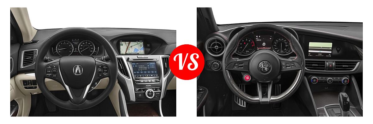 2019 Acura TLX Sedan w/Technology Pkg vs. 2019 Alfa Romeo Giulia Quadrifoglio Sedan Quadrifoglio - Dashboard Comparison