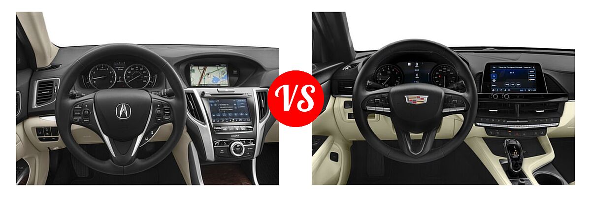 2019 Acura TLX Sedan w/Technology Pkg vs. 2020 Cadillac CT4 Sedan Luxury / Premium Luxury / Sport / V-Series - Dashboard Comparison