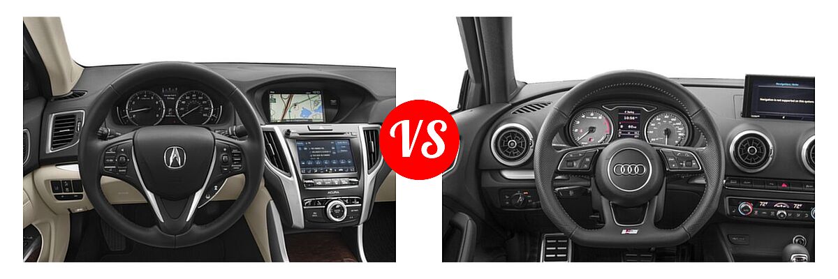 2019 Acura TLX Sedan w/Technology Pkg vs. 2020 Audi S3 Sedan S line Premium / S line Premium Plus - Dashboard Comparison