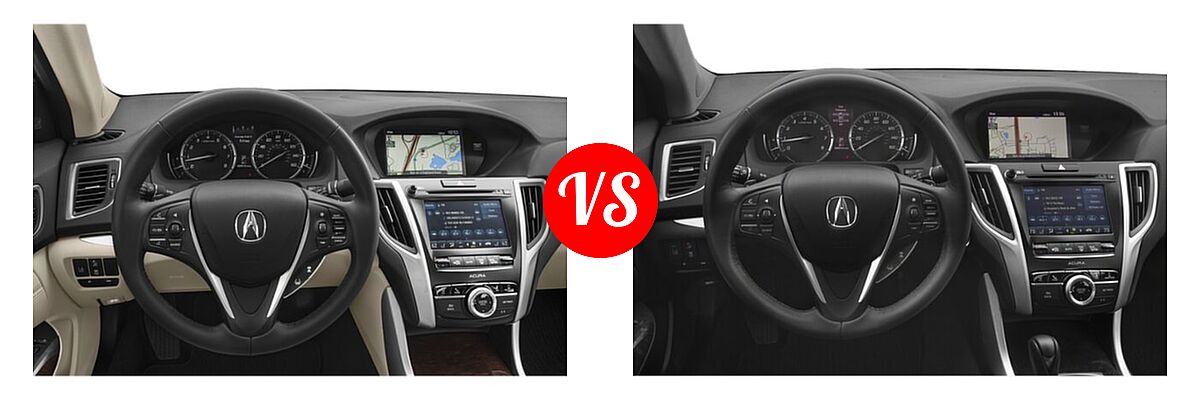 2019 Acura TLX Sedan w/Technology Pkg vs. 2020 Acura TLX Sedan w/Technology Pkg - Dashboard Comparison