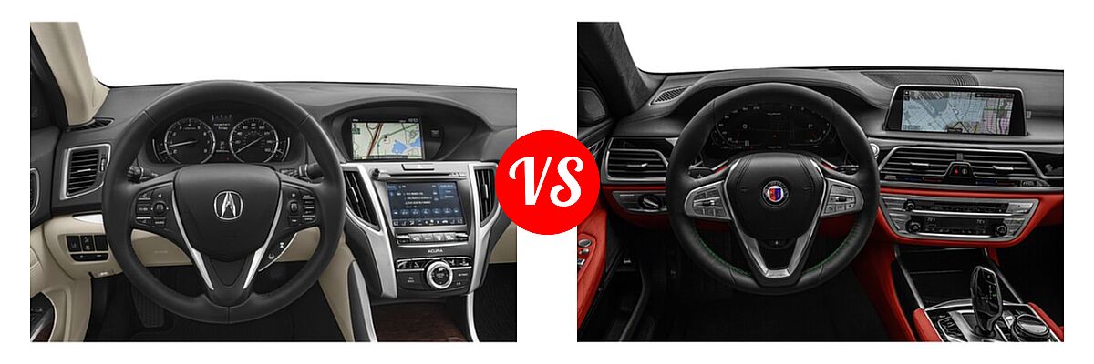 2019 Acura TLX Sedan w/Technology Pkg vs. 2021 BMW ALPINA B7 Sedan ALPINA B7 xDrive - Dashboard Comparison