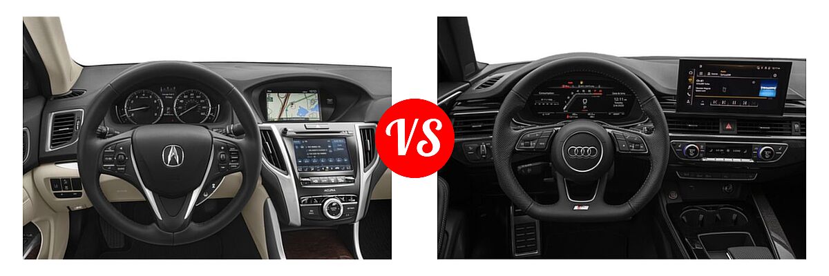 2019 Acura TLX Sedan w/Technology Pkg vs. 2021 Audi S4 Sedan Premium / Prestige - Dashboard Comparison