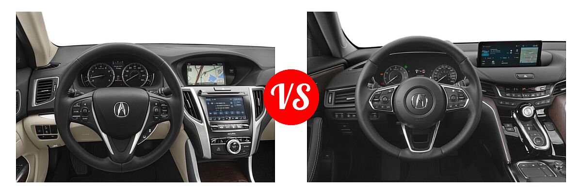 2019 Acura TLX Sedan w/Technology Pkg vs. 2022 Acura TLX Sedan FWD / SH-AWD - Dashboard Comparison