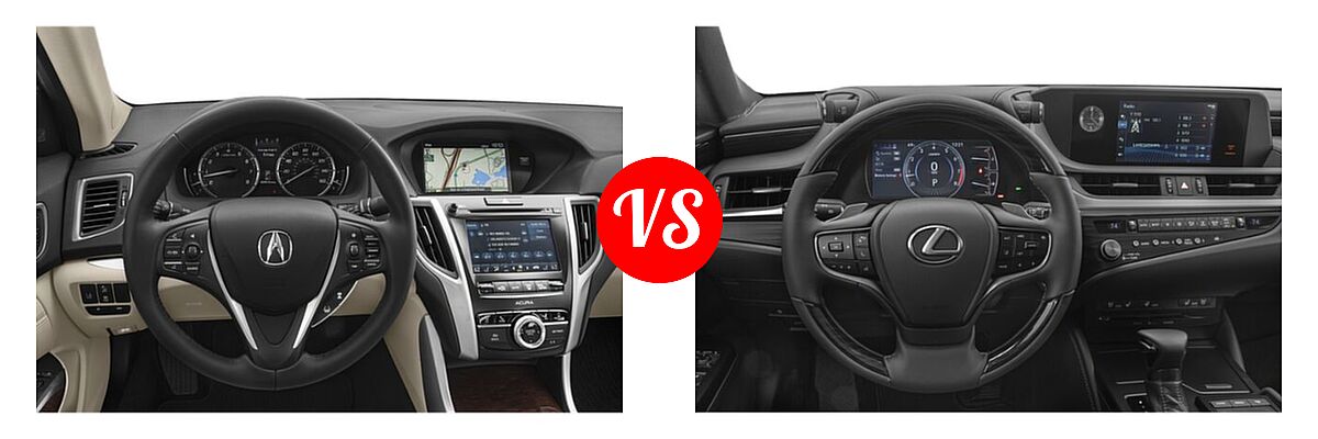 2019 Acura TLX Sedan w/Technology Pkg vs. 2021 Lexus ES 250 Sedan ES 250 F SPORT / ES 250 Luxury / ES 250 Ultra Luxury - Dashboard Comparison