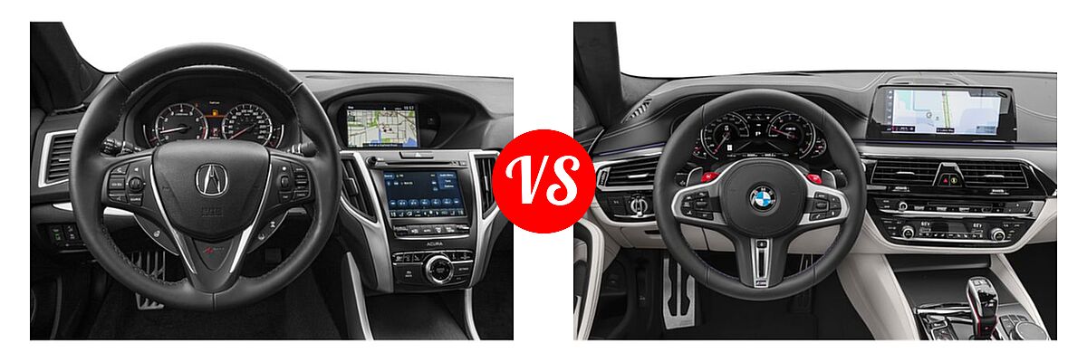 2019 Acura TLX Sedan 2.4L FWD vs. 2019 BMW M5 Sedan Competition / Sedan - Dashboard Comparison