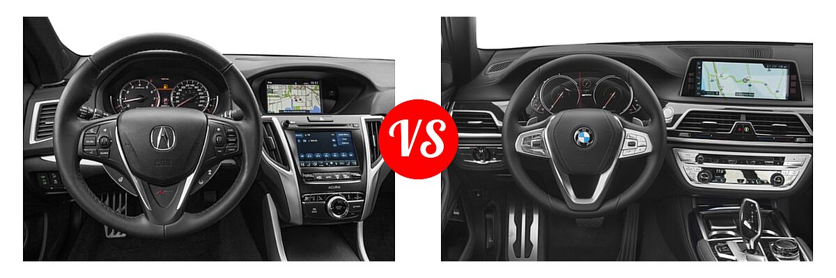 2019 Acura TLX Sedan 2.4L FWD vs. 2019 BMW 7 Series Sedan PHEV 740e xDrive iPerformance - Dashboard Comparison