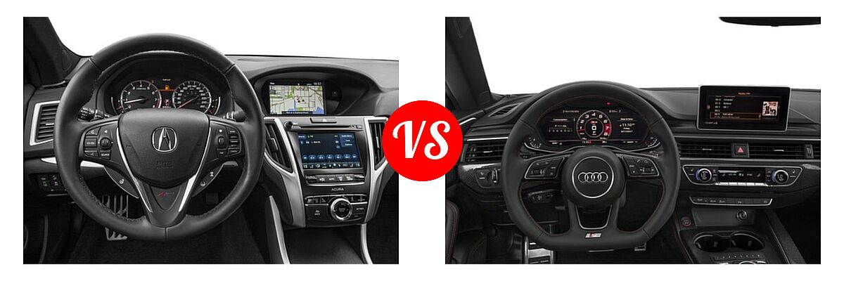 2019 Acura TLX Sedan 2.4L FWD vs. 2019 Audi S5 Sedan Premium / Premium Plus / Prestige - Dashboard Comparison