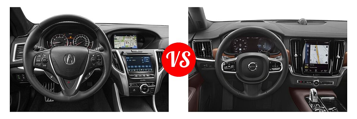 2019 Acura TLX Sedan 2.4L FWD vs. 2019 Volvo S90 Sedan PHEV Inscription / Momentum - Dashboard Comparison