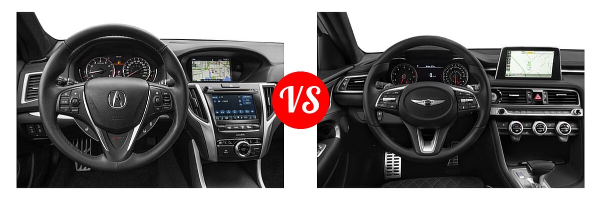 2019 Acura TLX Sedan 2.4L FWD vs. 2019 Genesis G70 Sedan 2.0T Advanced / 2.0T Sport / 3.3T Advanced / 3.3T Design / 3.3T Dynamic - Dashboard Comparison
