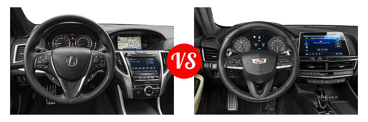2019 Acura TLX Sedan 2.4L FWD vs. 2020 Cadillac CT5 Sedan Luxury / Premium Luxury / Sport - Dashboard Comparison
