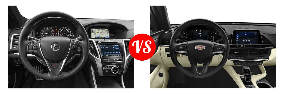 2019 Acura TLX Sedan 2.4L FWD vs. 2020 Cadillac CT4 Sedan Luxury / Premium Luxury / Sport / V-Series - Dashboard Comparison