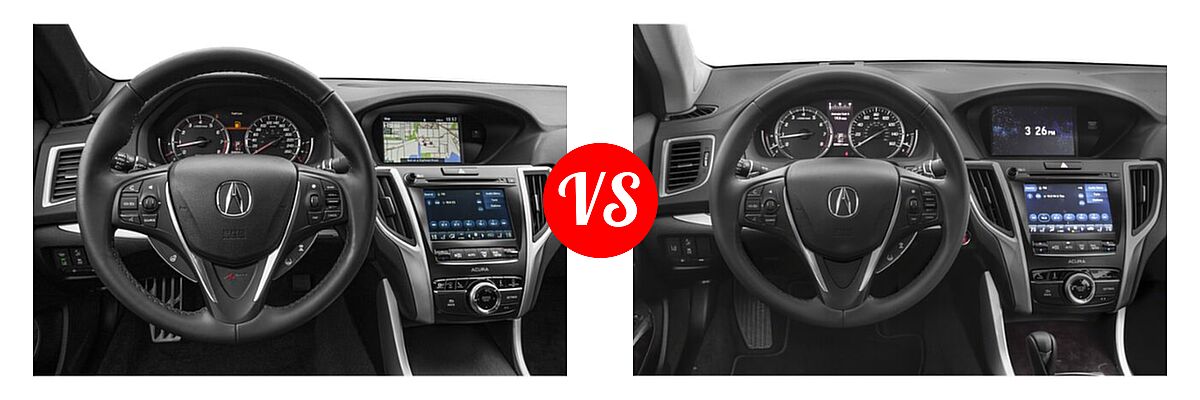 2019 Acura TLX Sedan 2.4L FWD vs. 2020 Acura TLX Sedan 2.4L FWD - Dashboard Comparison
