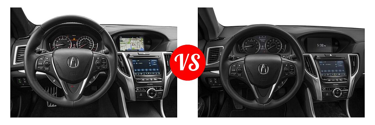 2019 Acura TLX Sedan 2.4L FWD vs. 2020 Acura TLX Sedan 3.5L SH-AWD - Dashboard Comparison