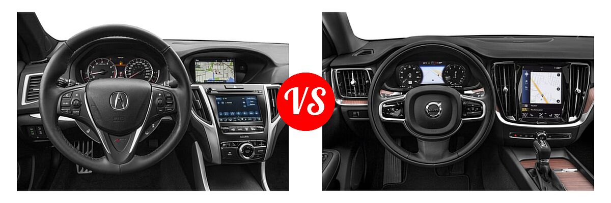 2019 Acura TLX Sedan 2.4L FWD vs. 2021 Volvo S60 Sedan Inscription / Momentum - Dashboard Comparison