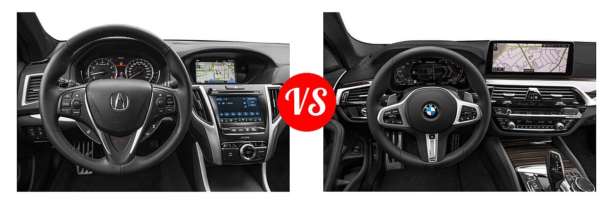 2019 Acura TLX Sedan 2.4L FWD vs. 2022 BMW 5 Series M550i Sedan M550i xDrive - Dashboard Comparison