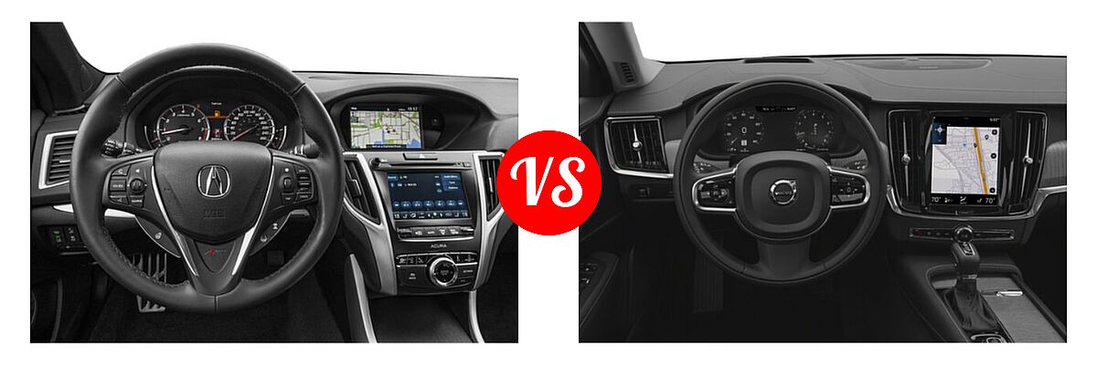 2019 Acura TLX Sedan 2.4L FWD vs. 2022 Volvo S90 Sedan Inscription / Momentum / R-Design - Dashboard Comparison