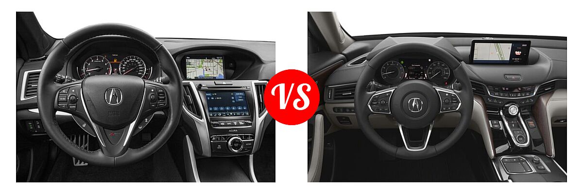 2019 Acura TLX Sedan 2.4L FWD vs. 2022 Acura TLX Sedan w/Advance Package - Dashboard Comparison