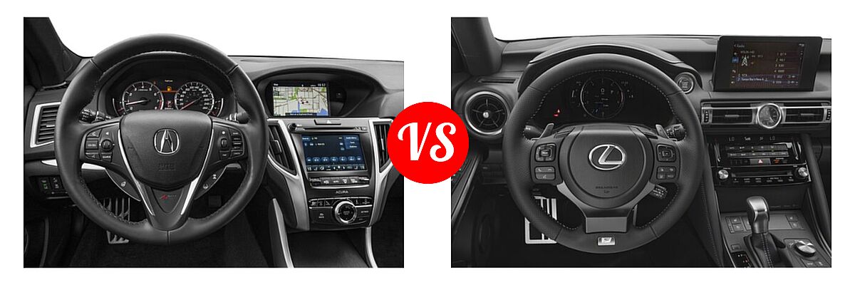 2019 Acura TLX Sedan 2.4L FWD vs. 2022 Lexus IS 350 Sedan IS 350 F SPORT - Dashboard Comparison