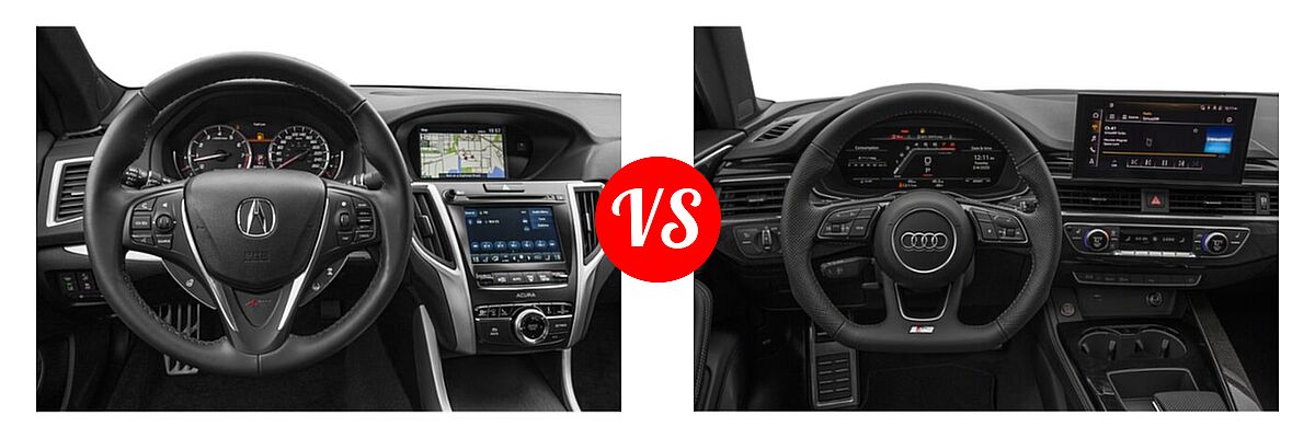 2019 Acura TLX Sedan 2.4L FWD vs. 2023 Audi S4 Sedan Premium / Premium Plus / Prestige - Dashboard Comparison