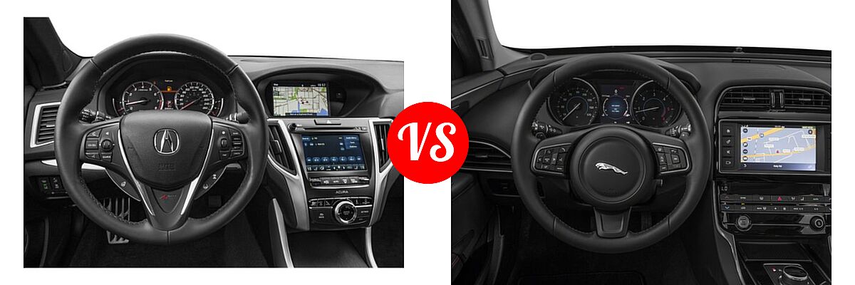 2019 Acura TLX Sedan 2.4L FWD vs. 2018 Jaguar XE Sedan Diesel 20d / 20d Premium / 20d Prestige - Dashboard Comparison