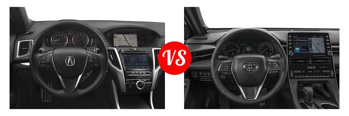 2019 Acura TLX Sedan 3.5L FWD vs. 2019 Toyota Avalon Sedan Touring - Dashboard Comparison