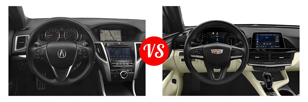 2019 Acura TLX Sedan 3.5L FWD vs. 2020 Cadillac CT4 Sedan Luxury / Premium Luxury / Sport / V-Series - Dashboard Comparison