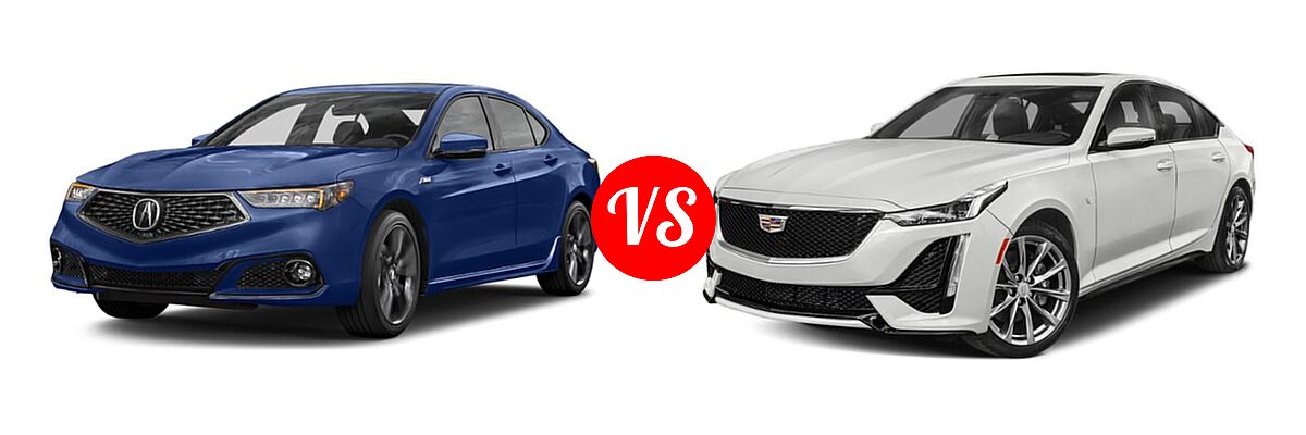 2019 Acura TLX Sedan w/Advance Pkg vs. 2020 Cadillac CT5 Sedan Luxury / Premium Luxury / Sport - Front Left Comparison