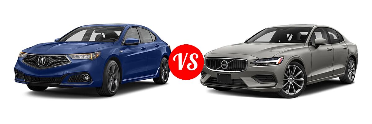2019 Acura TLX Sedan w/Advance Pkg vs. 2021 Volvo S60 Sedan Inscription / Momentum - Front Left Comparison