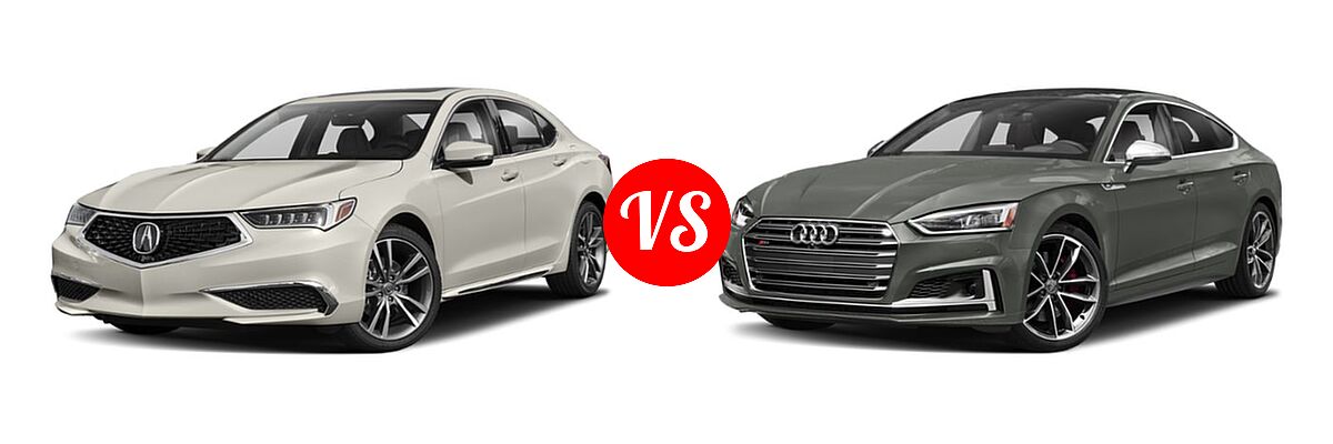 2019 Acura TLX Sedan w/Technology Pkg vs. 2019 Audi S5 Sedan Premium / Premium Plus / Prestige - Front Left Comparison