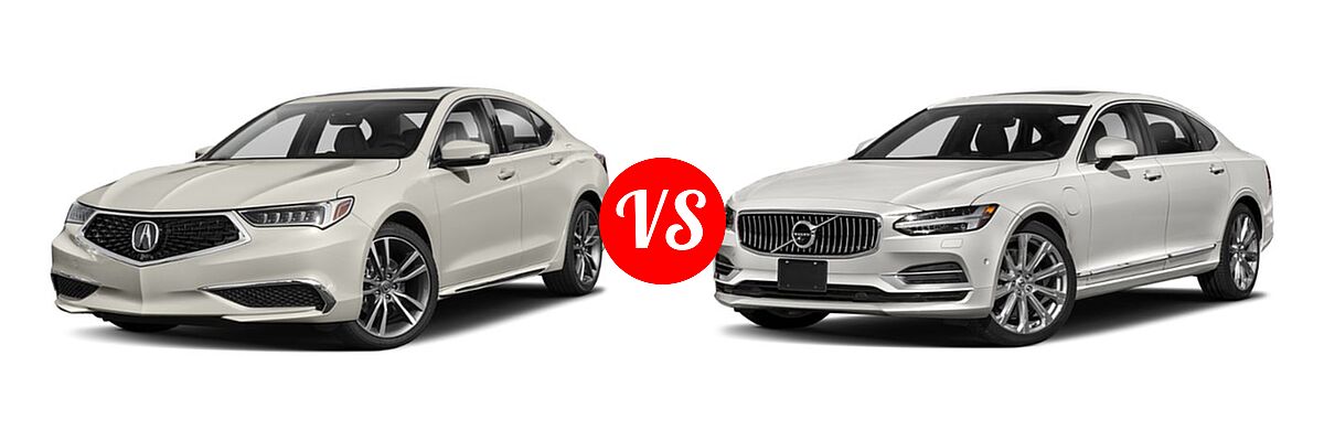 2019 Acura TLX Sedan w/Technology Pkg vs. 2019 Volvo S90 Sedan PHEV Inscription / Momentum - Front Left Comparison