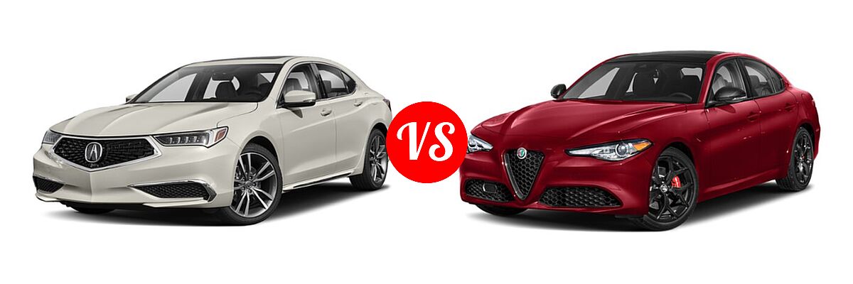 2019 Acura TLX Sedan w/Technology Pkg vs. 2020 Alfa Romeo Giulia Sedan AWD / RWD / Sport / Ti / Ti Lusso / Ti Sport / Ti Sport Carbon - Front Left Comparison