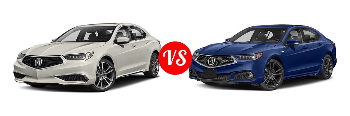 2019 Acura TLX Sedan w/Technology Pkg vs. 2020 Acura TLX Sedan w/A-Spec Pkg - Front Left Comparison