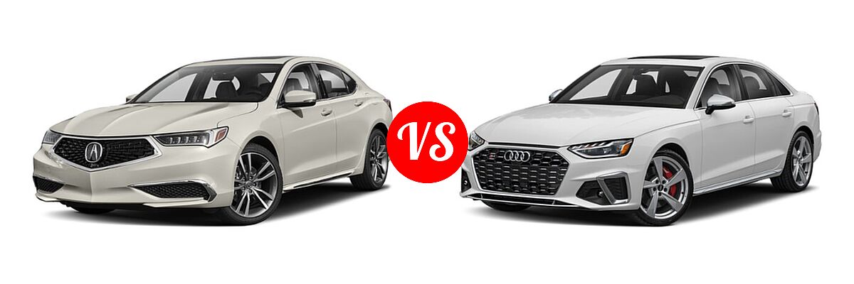 2019 Acura TLX Sedan w/Technology Pkg vs. 2022 Audi S4 Sedan Premium / Premium Plus / Prestige - Front Left Comparison