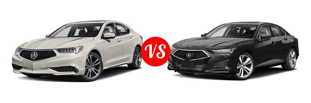 2019 Acura TLX Sedan w/Technology Pkg vs. 2022 Acura TLX Sedan FWD / SH-AWD - Front Left Comparison