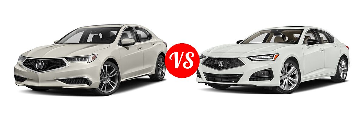2019 Acura TLX Sedan w/Technology Pkg vs. 2022 Acura TLX Sedan w/Technology Package - Front Left Comparison