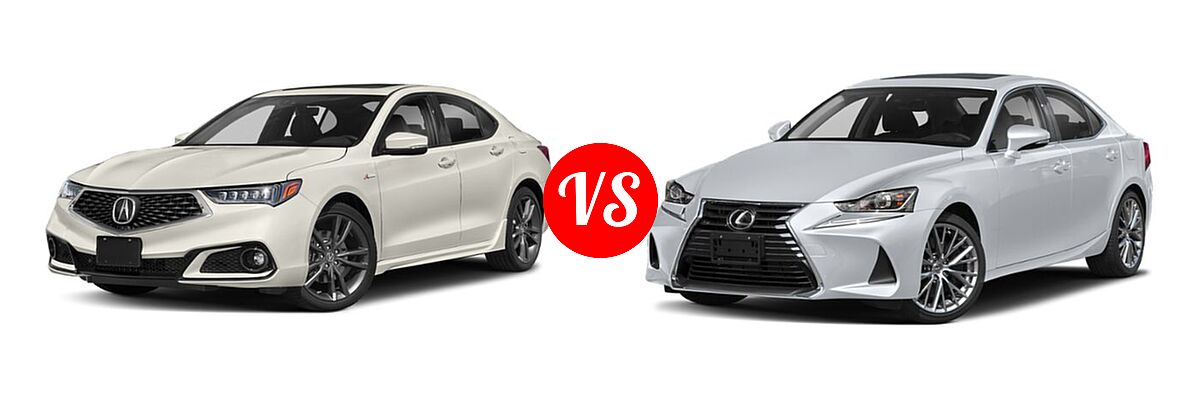 2019 Acura TLX Sedan w/A-SPEC Pkg vs. 2020 Lexus IS 300 Sedan IS 300 / IS 300 F SPORT - Front Left Comparison