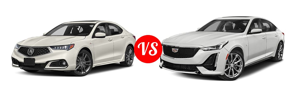 2019 Acura TLX Sedan w/A-SPEC Pkg vs. 2020 Cadillac CT5 Sedan Luxury / Premium Luxury / Sport - Front Left Comparison