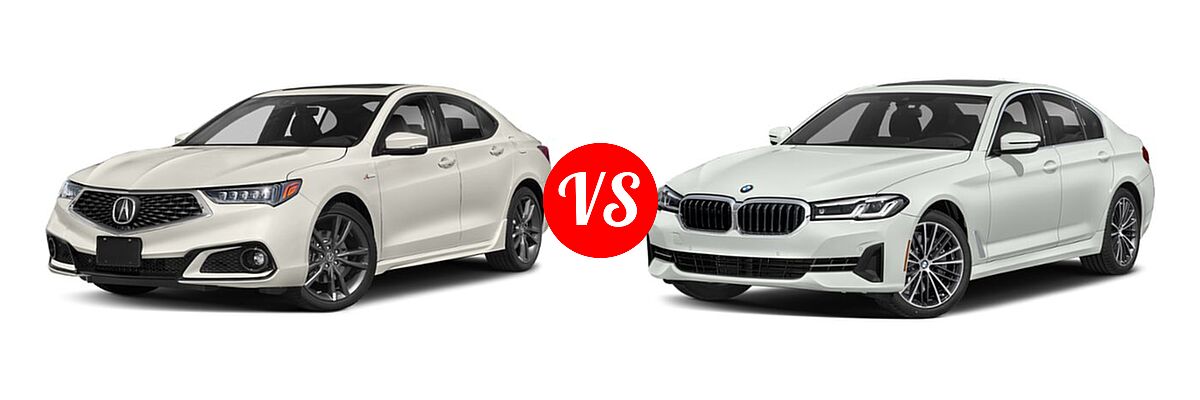 2019 Acura TLX Sedan w/A-SPEC Pkg vs. 2021 BMW 5 Series Sedan 540i / 540i xDrive - Front Left Comparison