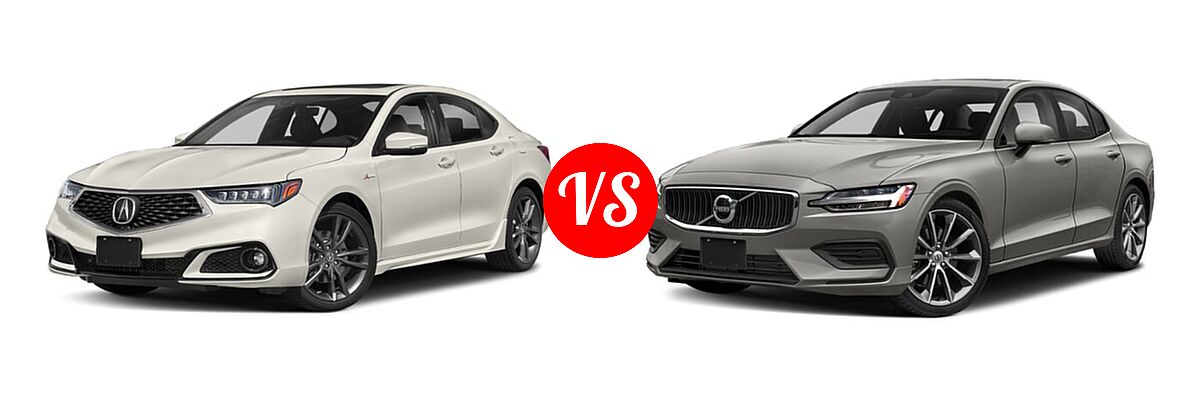 2019 Acura TLX Sedan w/A-SPEC Pkg vs. 2021 Volvo S60 Sedan Inscription / Momentum - Front Left Comparison