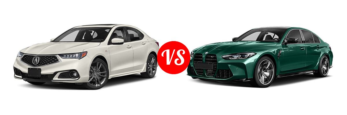 2019 Acura TLX Sedan w/A-SPEC Pkg vs. 2021 BMW M3 Sedan Competition / Sedan - Front Left Comparison