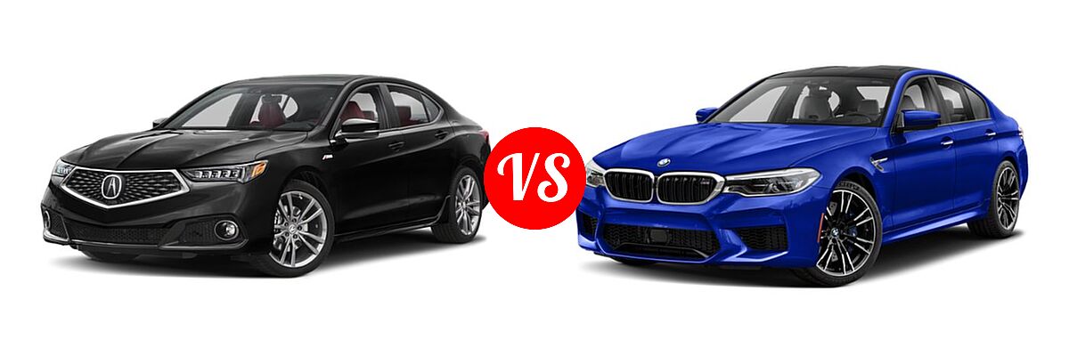 2019 Acura TLX Sedan w/A-SPEC Pkg Red Leather vs. 2019 BMW M5 Sedan Competition / Sedan - Front Left Comparison