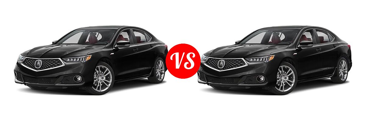 2019 Acura TLX Sedan w/A-SPEC Pkg Red Leather vs. 2020 Acura TLX Sedan w/A-Spec Pkg Red Leather - Front Left Comparison
