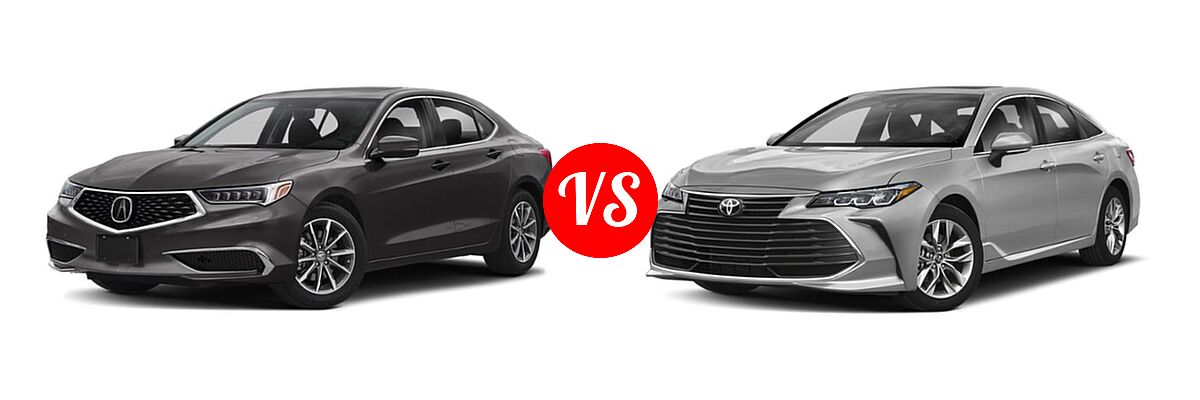 2019 Acura TLX Sedan 2.4L FWD vs. 2019 Toyota Avalon Sedan Limited / XLE / XSE - Front Left Comparison