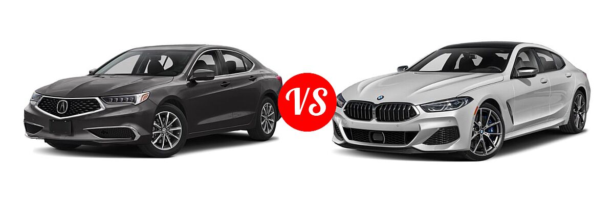 2019 Acura TLX Sedan 2.4L FWD vs. 2021 BMW 8 Series M850i Sedan M850i - Front Left Comparison